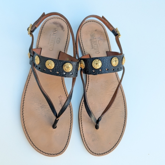 VALENTINO LEATHER WOMEN'S SANDALS - Picture 2 of 13